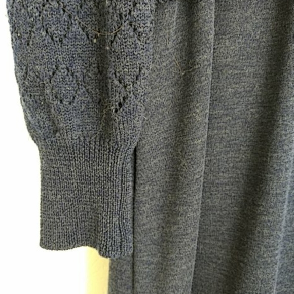 Vintage fully lined wool blue dress - Picture 3 of 7